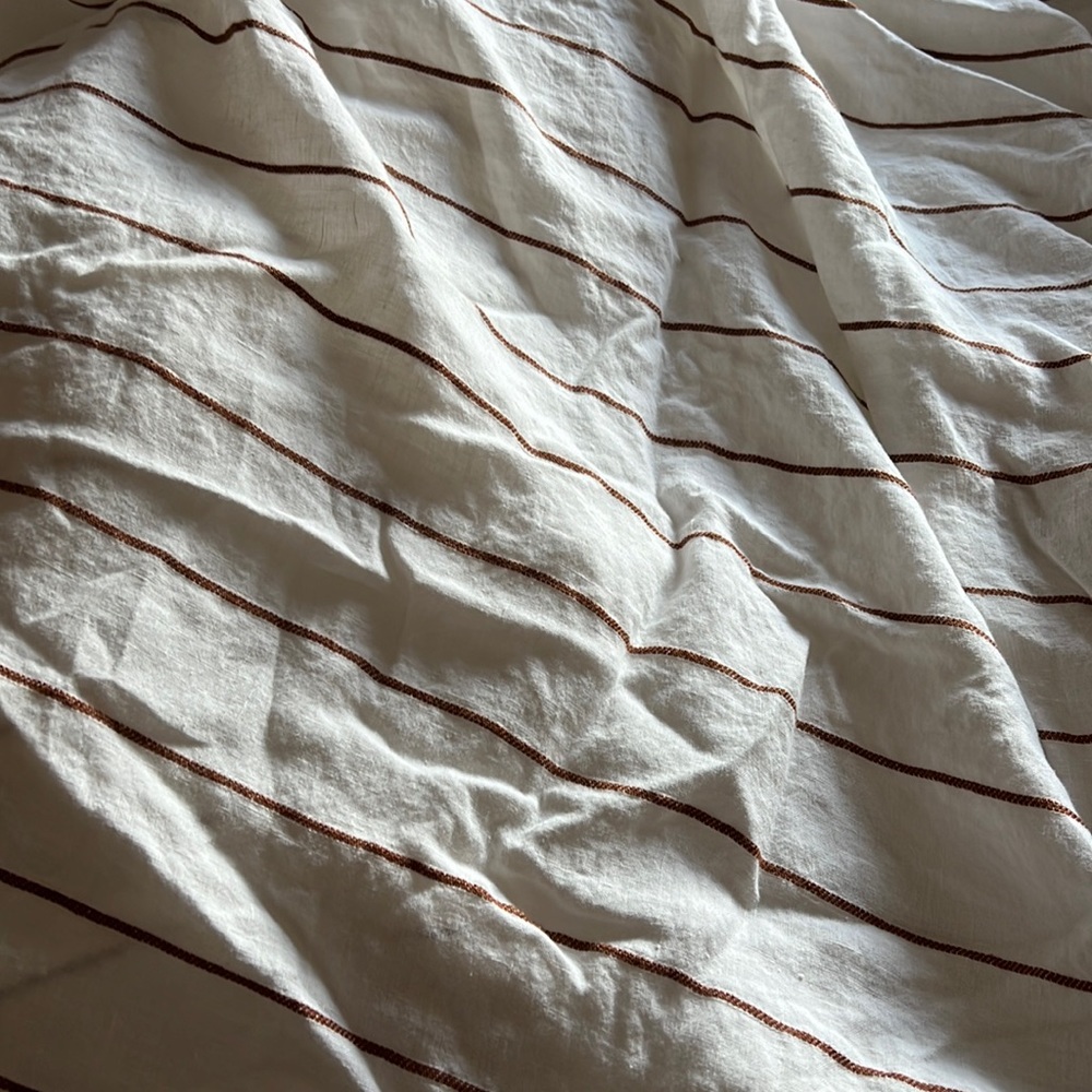 Cultiver linen pencil stripe duvet cover king size
